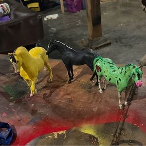 Set of 3 Breyer horse custom base models